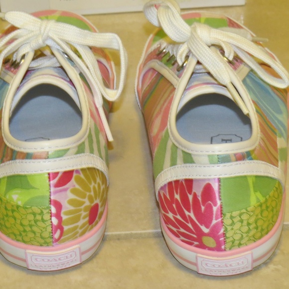 NEW Coach Patchwork Sneakers Dawnell Signature C Pastels 6 - Picture 5 of 8